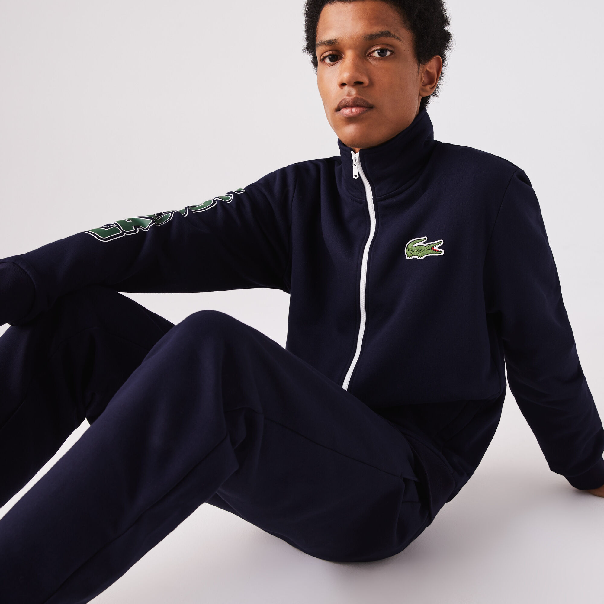 Mens lacoste fleece tracksuit online