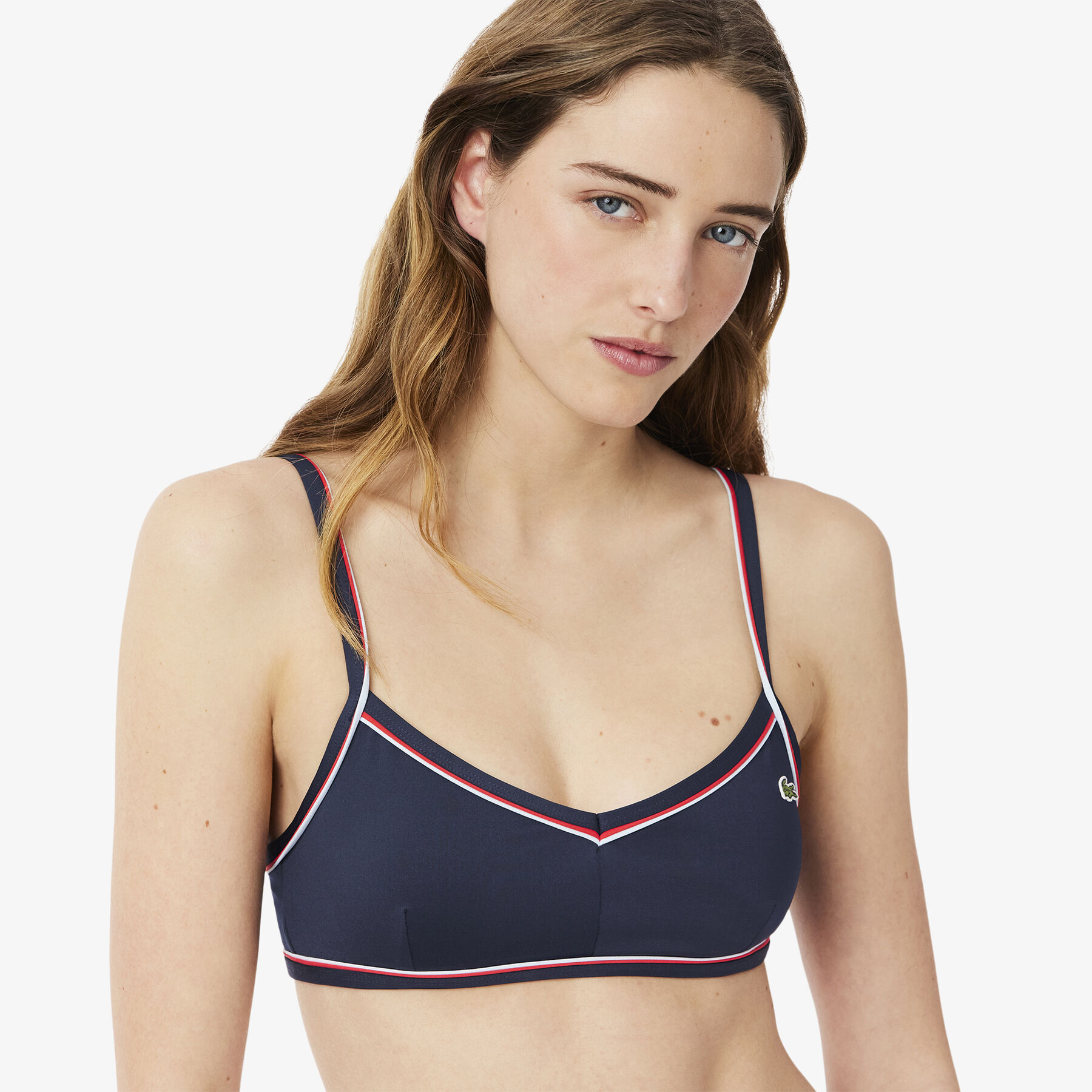Trim Accent Swim Top lacoste trim accent swim top