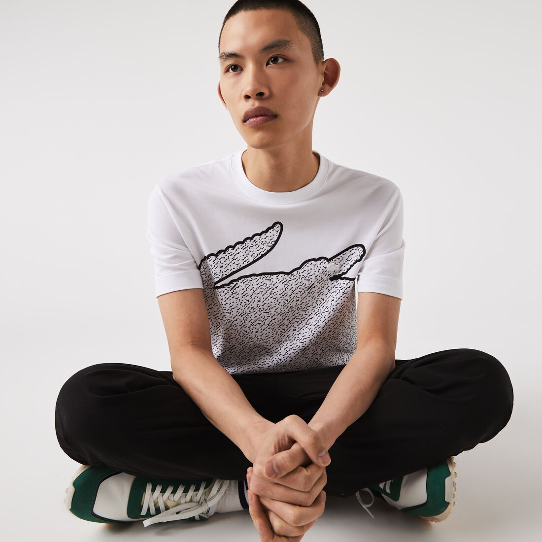 Men's Crew Neck Cotton Pique Blend T-Shirt