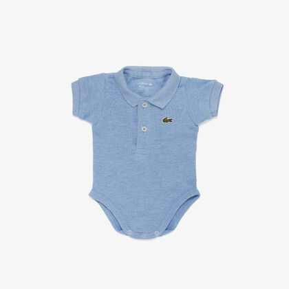 Baby Organic Cotton Piqué Bodysuit In Recycled Cardboard Box Set