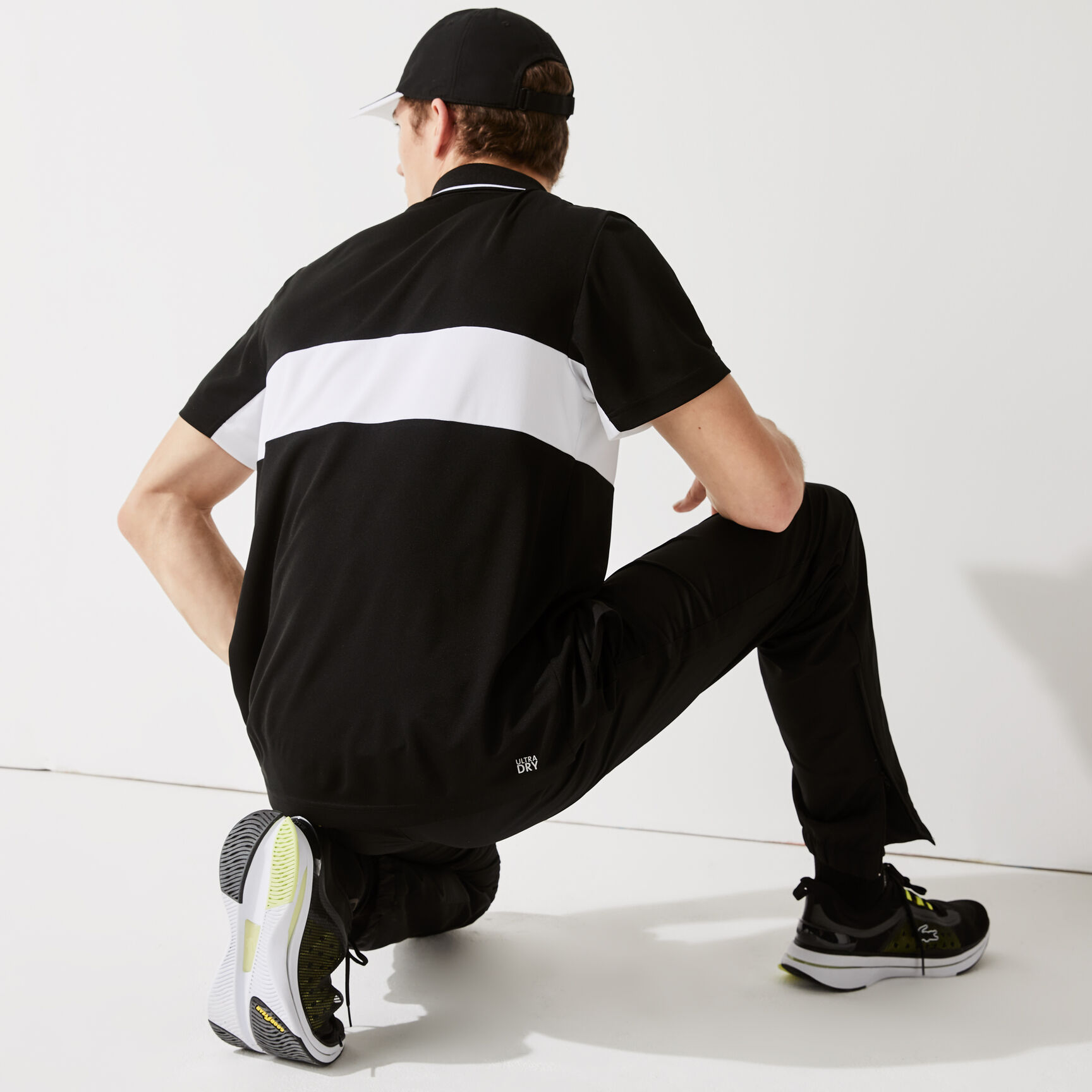 Men&rsquo;s Lacoste SPORT Colourblock Breathable Resistant Polo Shirt