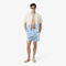 Mid Length Striped Swim Trunks lacoste mid length striped swim trunks