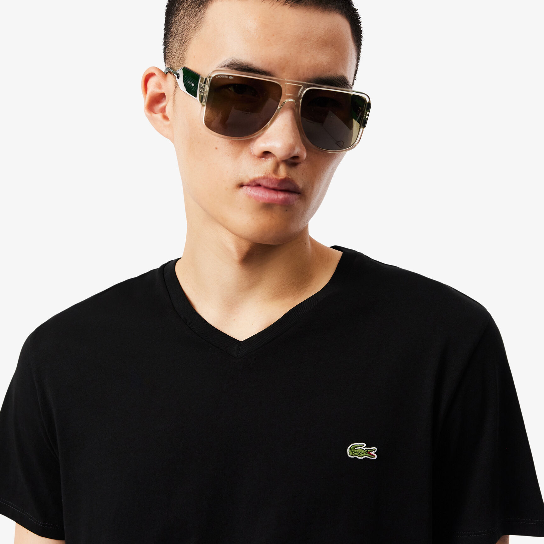 Lightweight Cotton Pima V Neck T-shirt