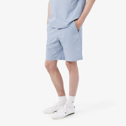Cotton Seersucker Shorts lacoste cotton seersucker shorts