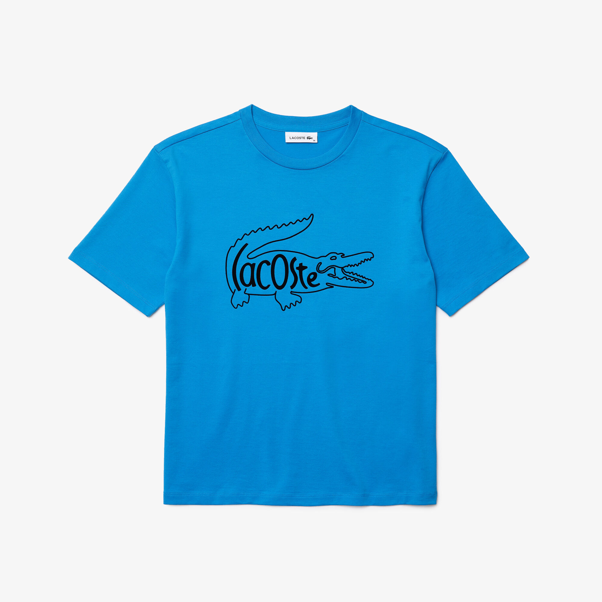 Women’s Crew Neck Crocodile Print Cotton T-shirt