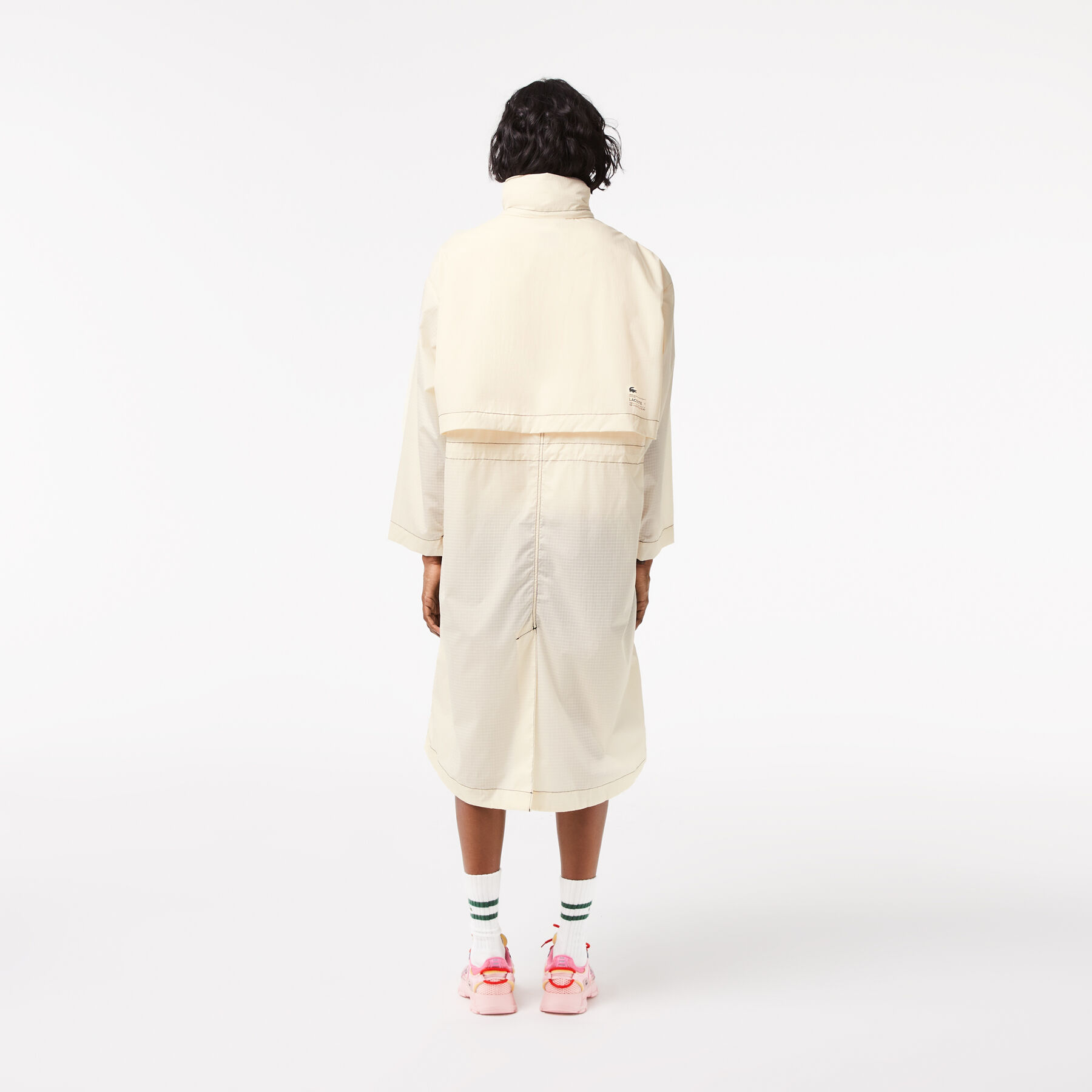 women s lacoste 2 in 1 water repellant hooded parka