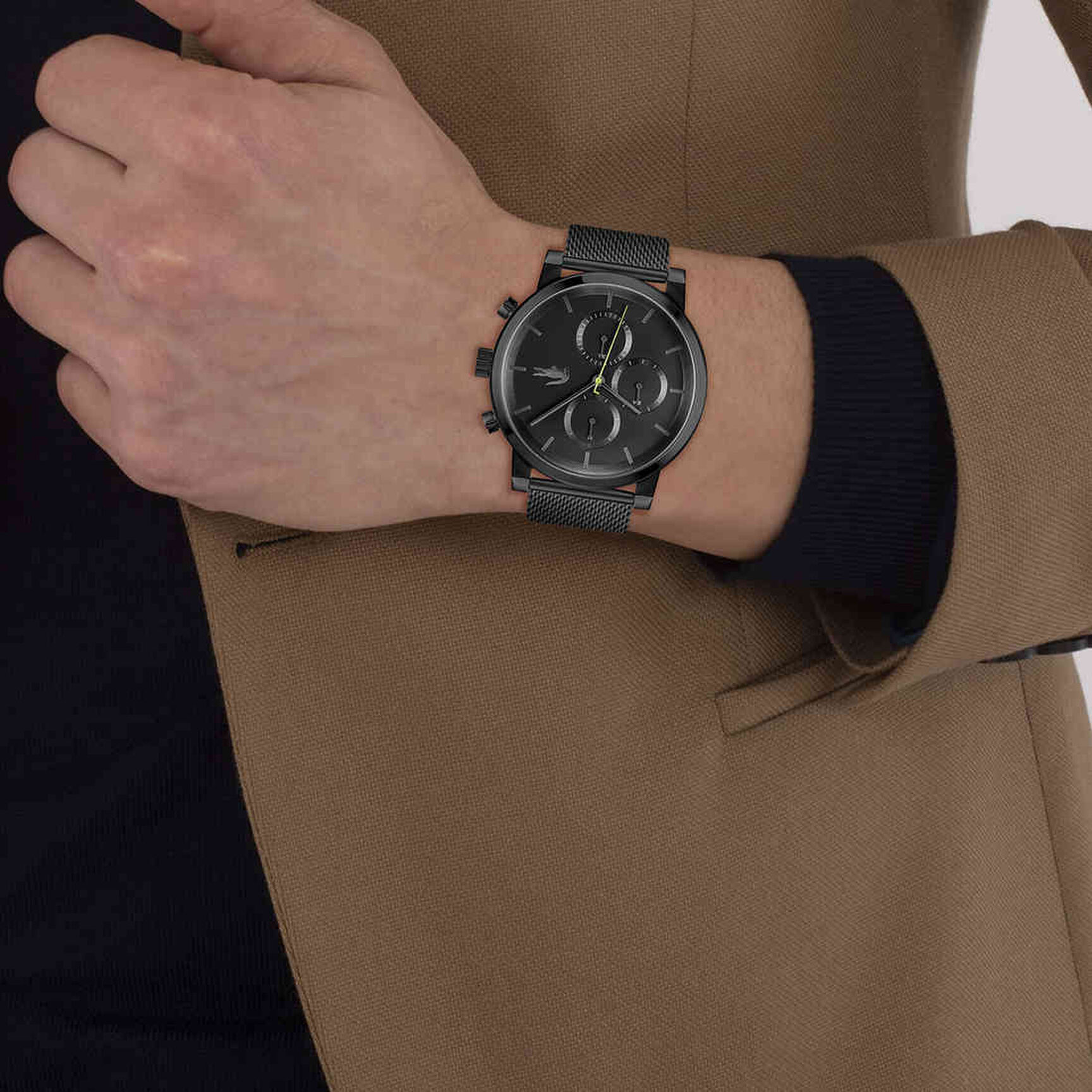 سوار شبكي أسود للرجال متعدد الوظائف