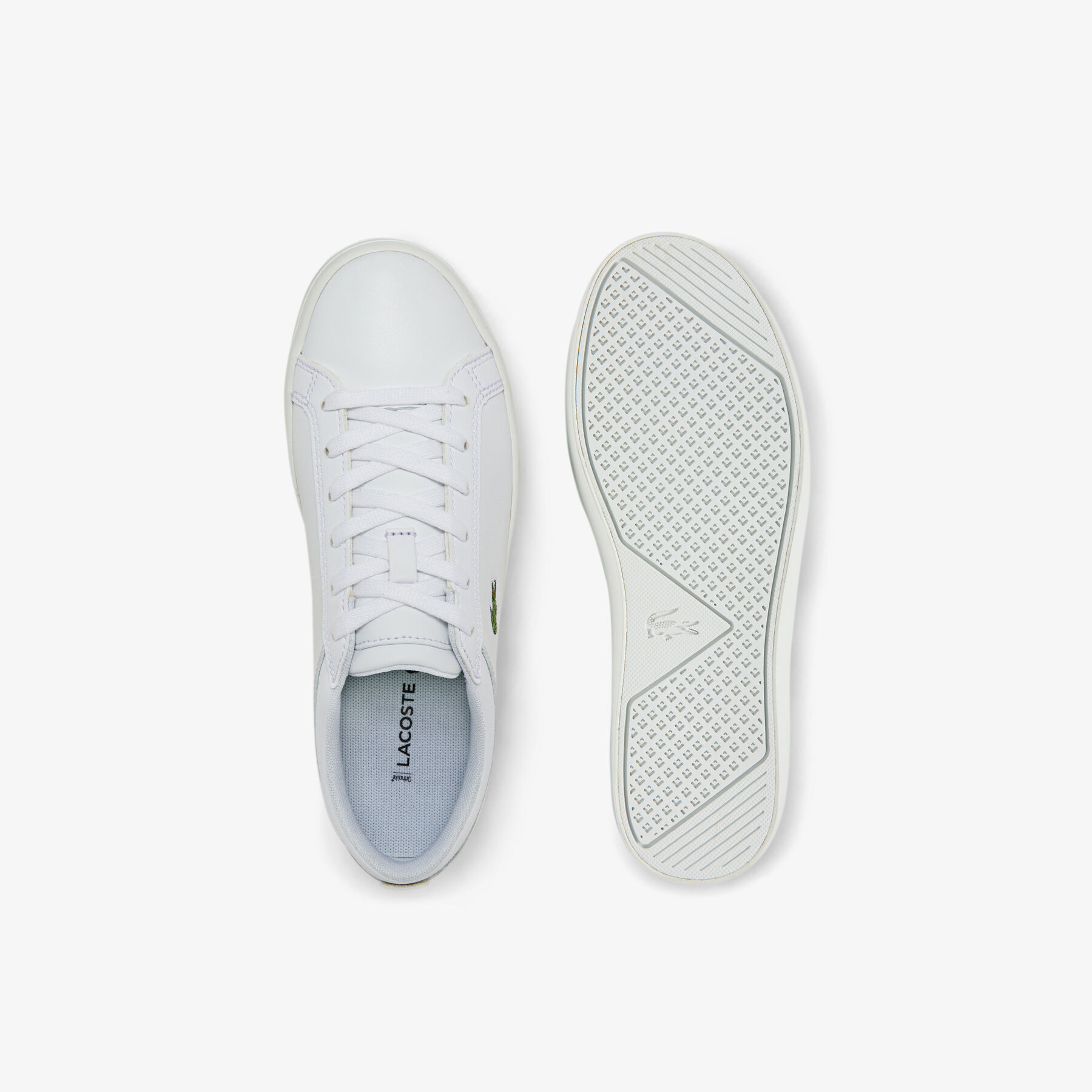 lacoste women s straightset leather trainers