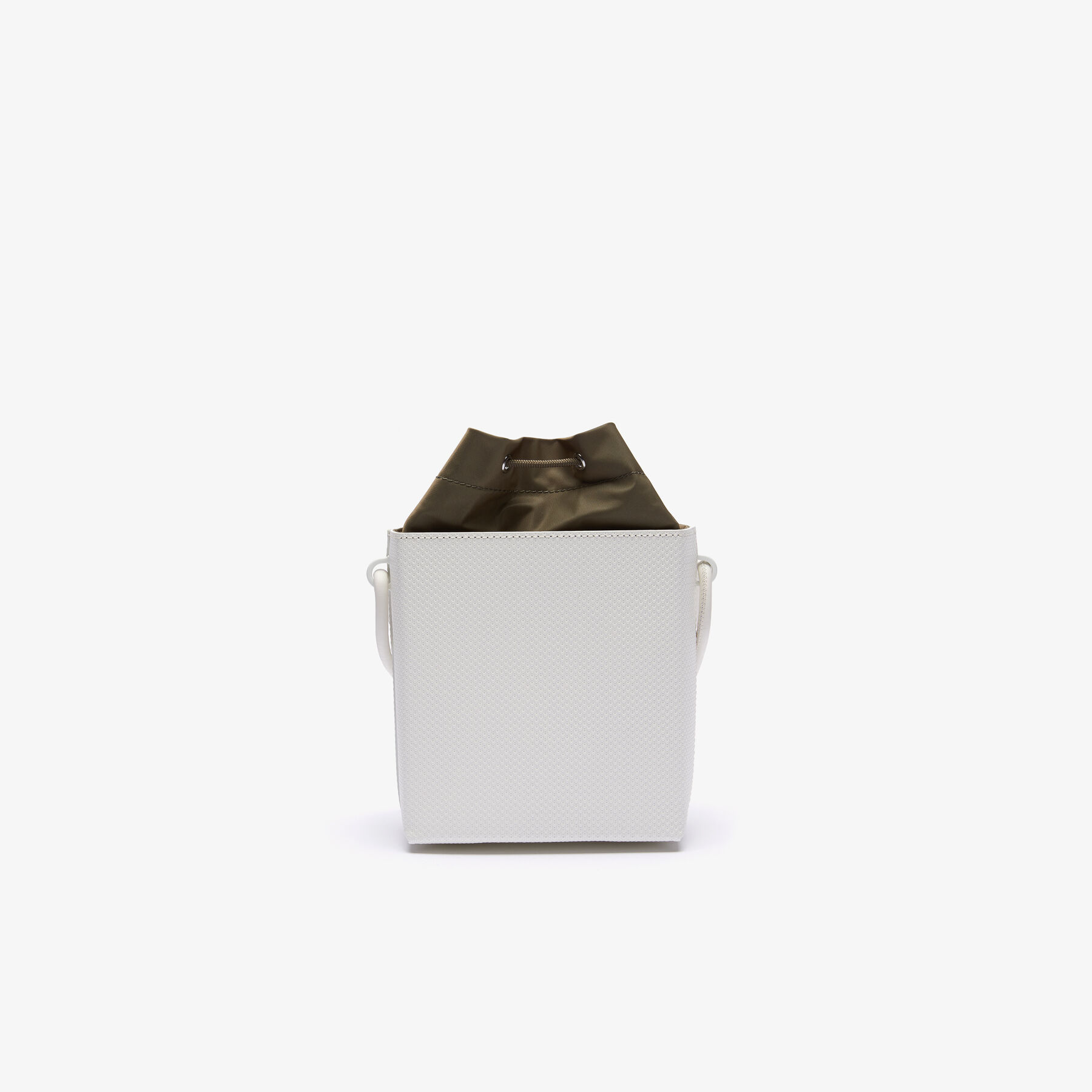Women’s Chantaco Small Square Piqué Leather Bucket Bag lacoste women s chantaco small square piqu leather bucket bag
