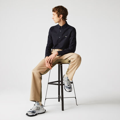 Men's Slim Fit Stretch Cotton Poplin Shirt