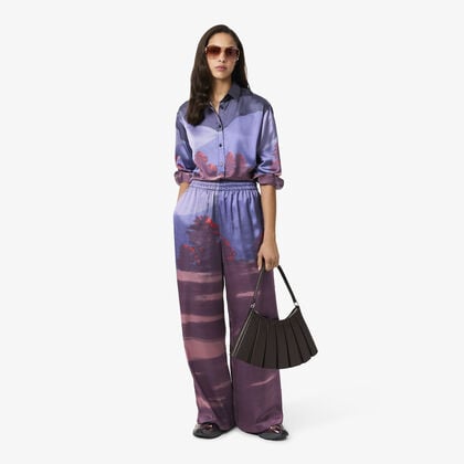 Oversized Landscape Print Pants