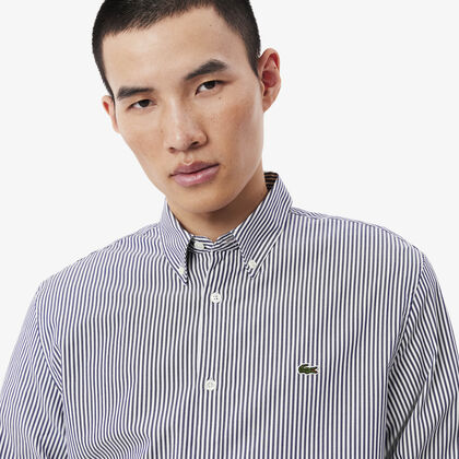 Men's Regular Fit Striped Cotton Shirt