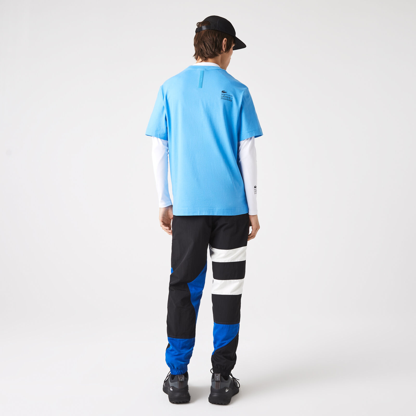 تيشيرت لاكوست مطبوع بقصة مريحة للرجال‎