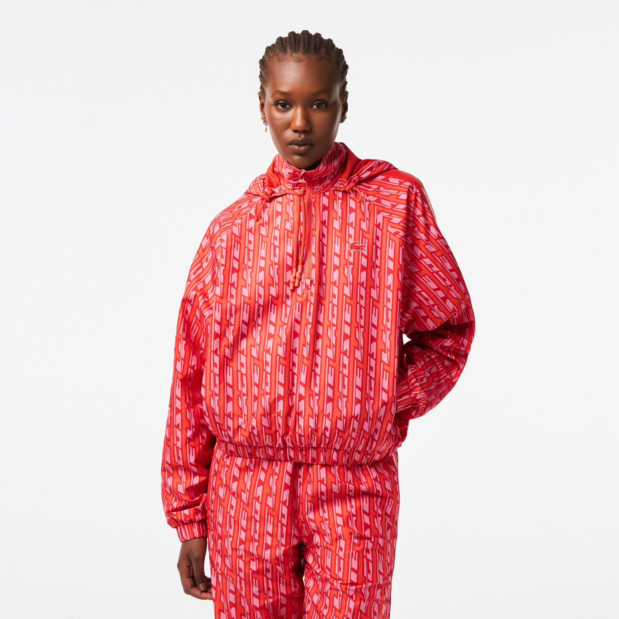 Lacoste gingham jacket deals