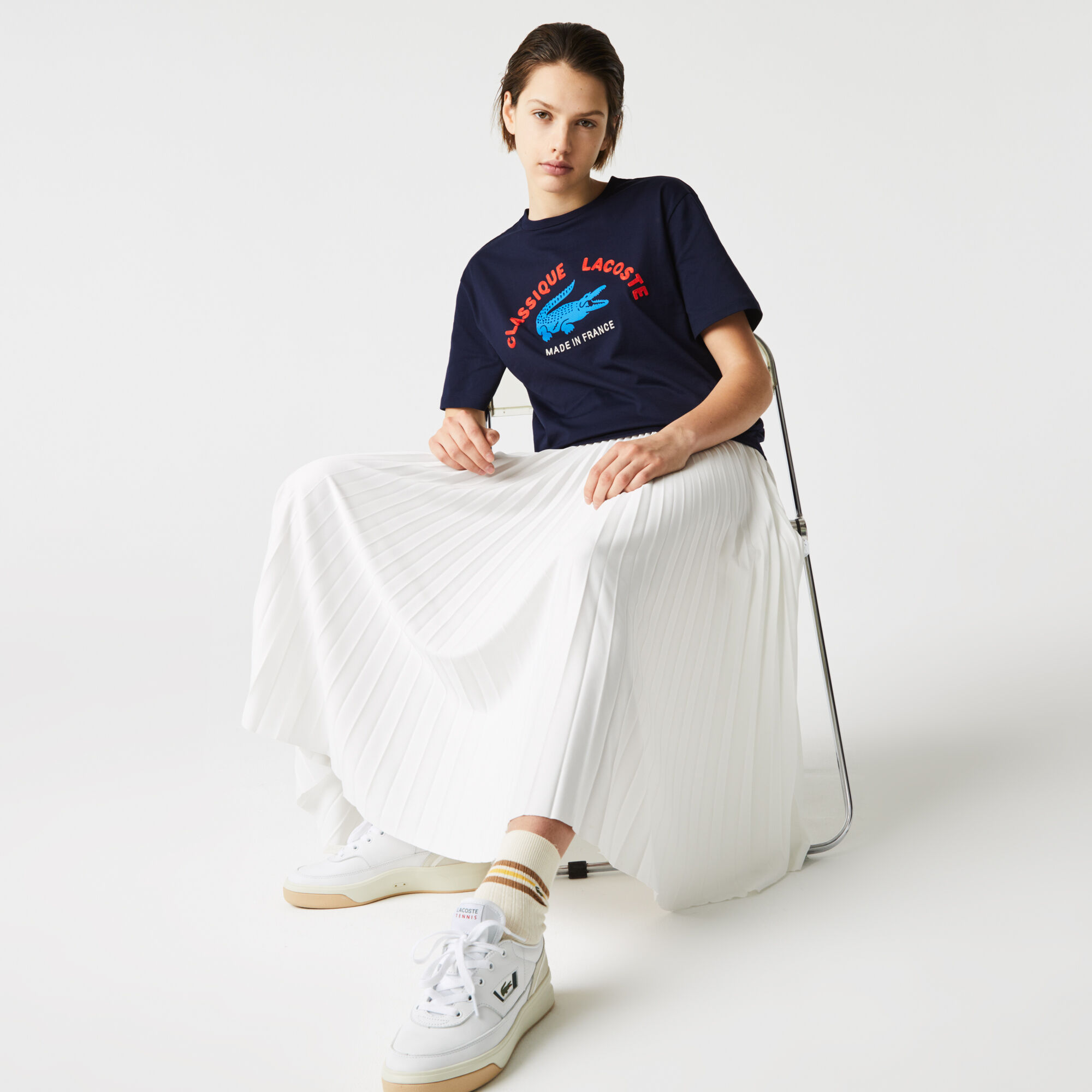 Women’s Made In France Embroidered Organic Cotton T-shirt Women’s Made In France Embroidered Organic Cotton T-shirt