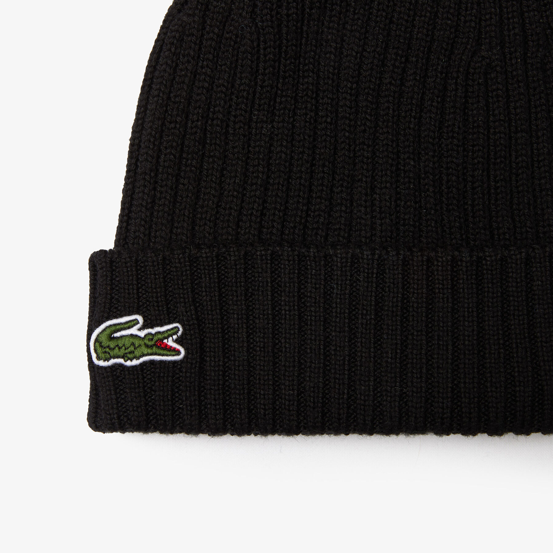 Rib Knit Brushed Wool Beanie