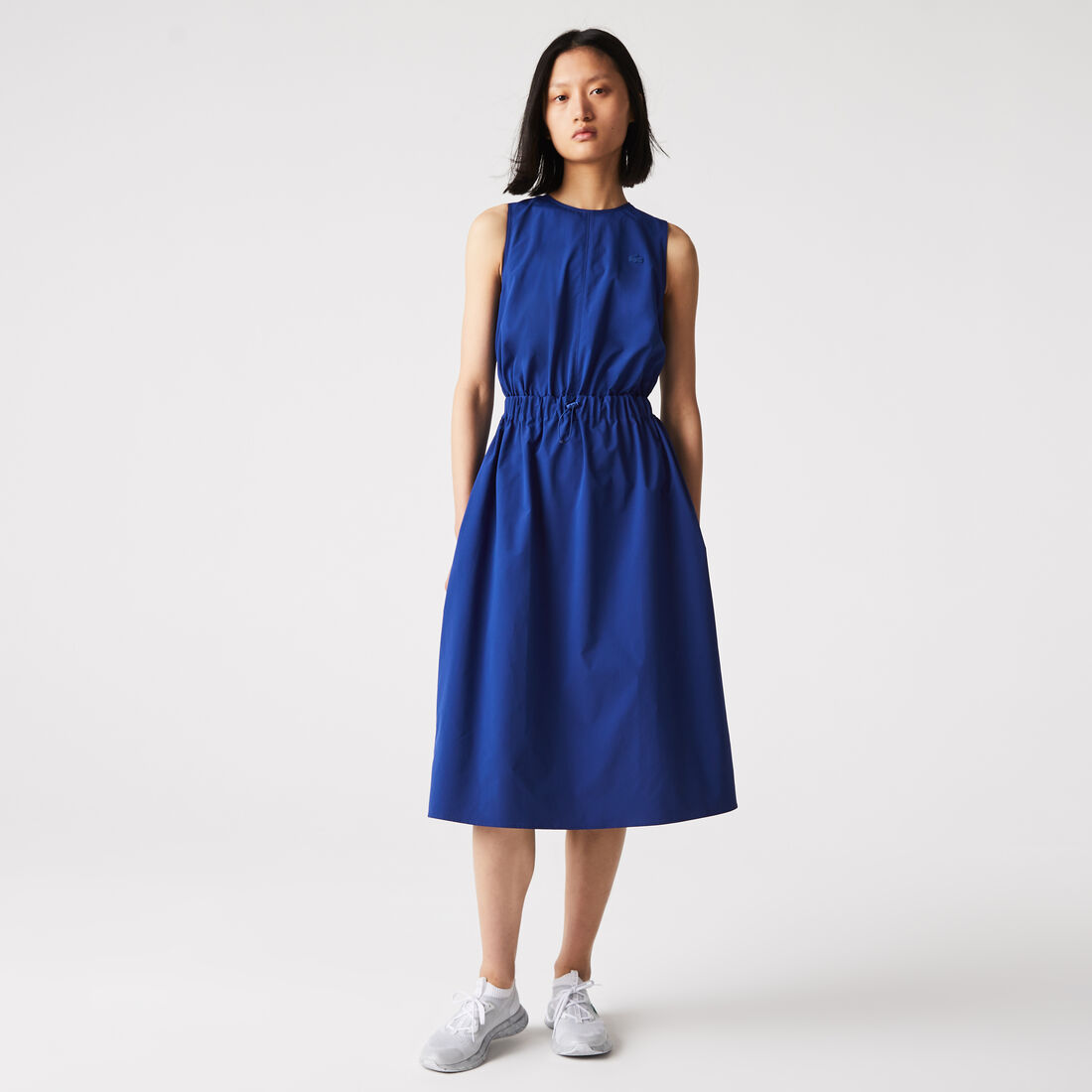Women's Elasticised Waist Open Back Tank Top Dress
