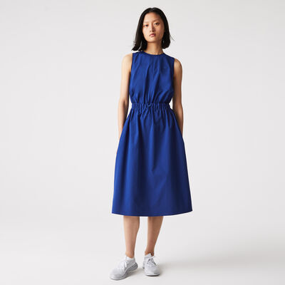 Women's Elasticised Waist Open Back Tank Top Dress
