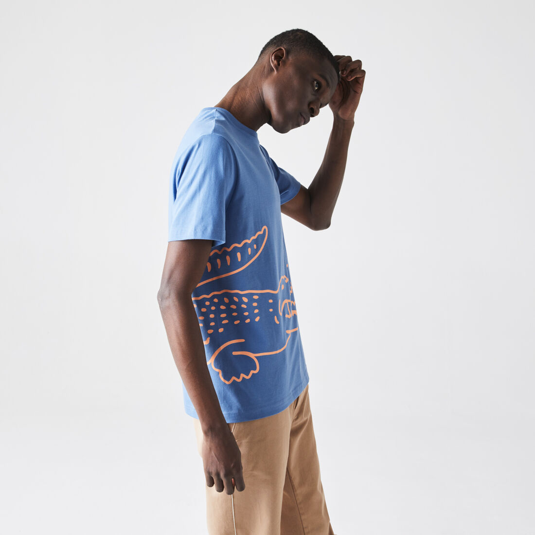 Men’s Crew Neck Crocodile Print Organic Cotton T-shirt Men’s Crew Neck Crocodile Print Organic Cotton T-shirt