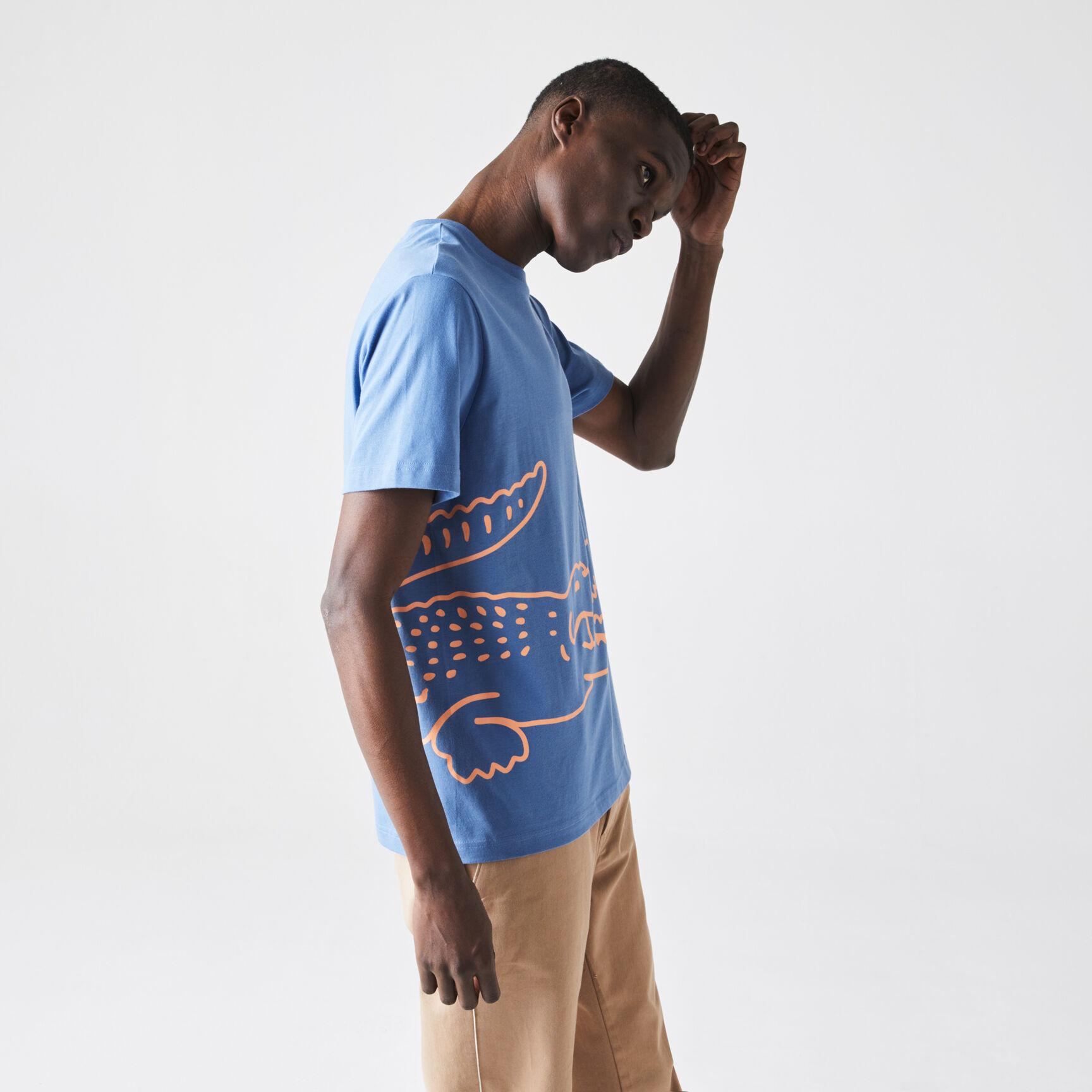 Men’s Crew Neck Crocodile Print Organic Cotton T-shirt Men’s Crew Neck Crocodile Print Organic Cotton T-shirt