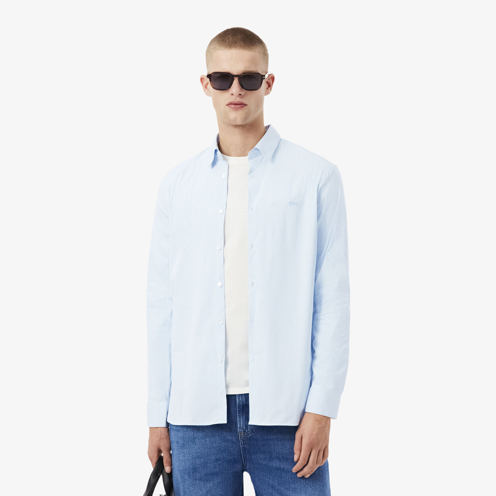 Slim Fit Striped Stretch Poplin Shirt Slim Fit Striped Stretch Poplin Shirt