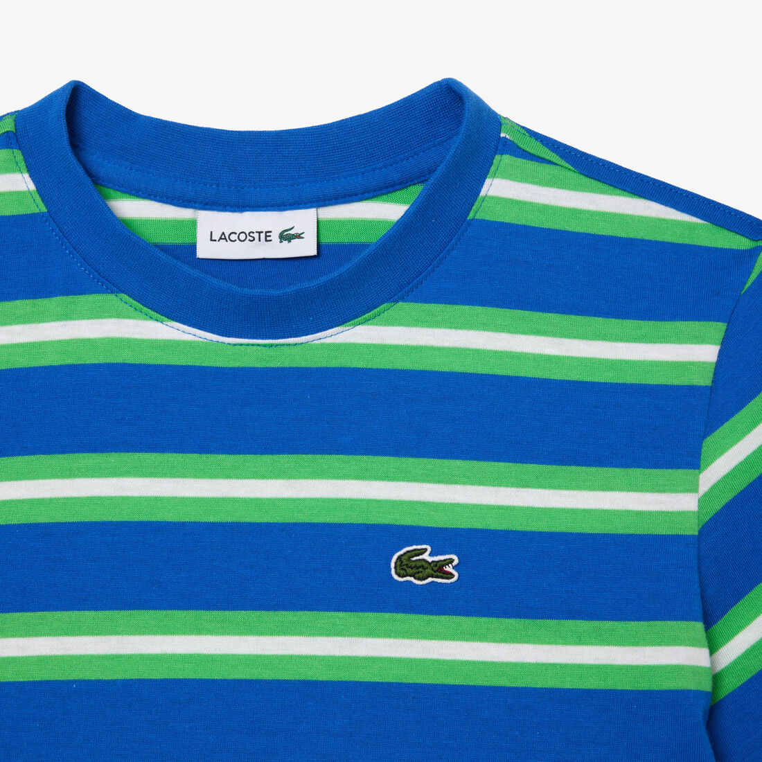 Kids' Lacoste Stripe Print Cotton Jersey T-shirt Kids' Lacoste Stripe Print Cotton Jersey T-shirt