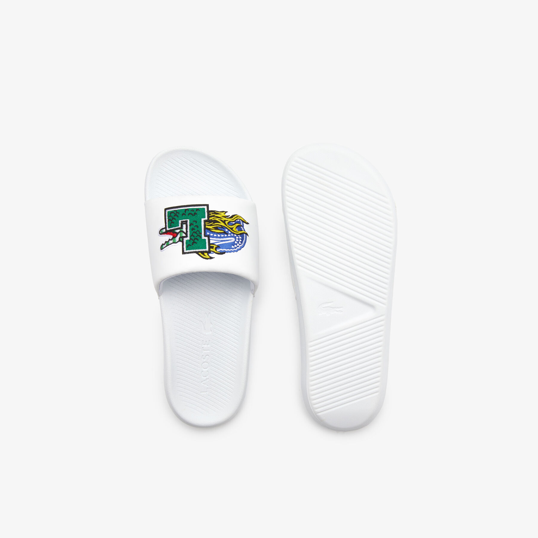Men's Croco Synthetic Slides lacoste men s croco synthetic slides