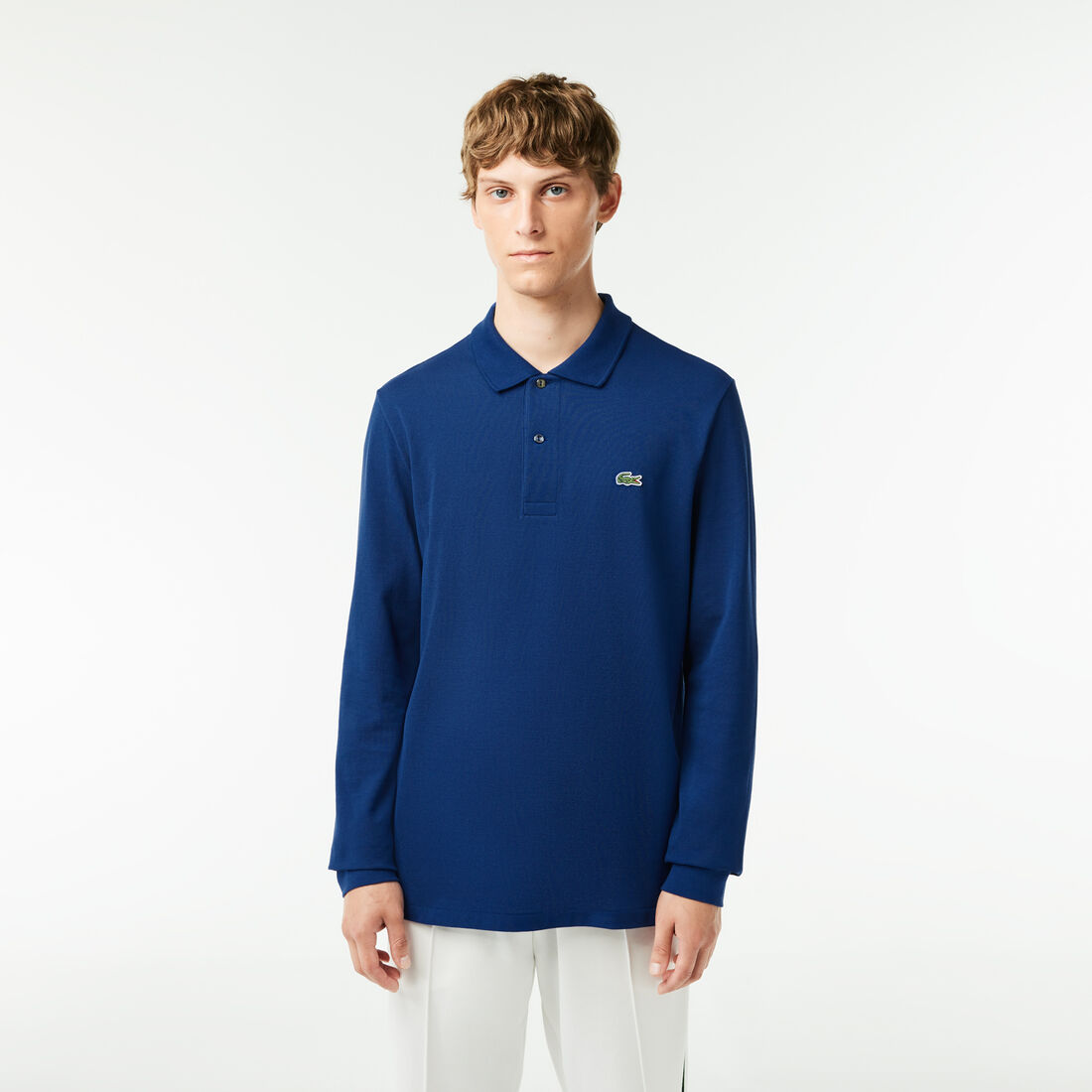 Original L.12.12 Long Sleeve Cotton Polo Shirt