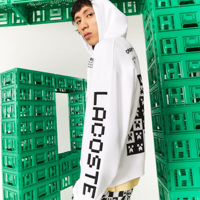 Men's Lacoste L!ve X Minecraft Loose Fit Fleece Hoodie