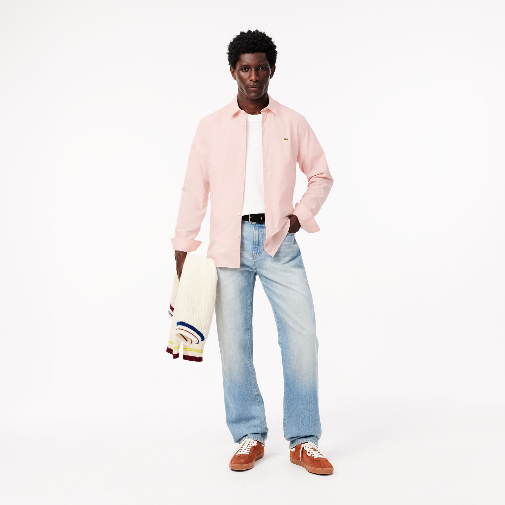 Slim Fit Stretch Cotton Poplin Shirt