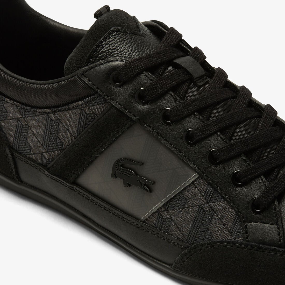 سنيكرز لاكوست شايمون قماش جلد بلون محايد للرجال سنيكرز لاكوست شايمون قماش جلد بلون محايد للرجال