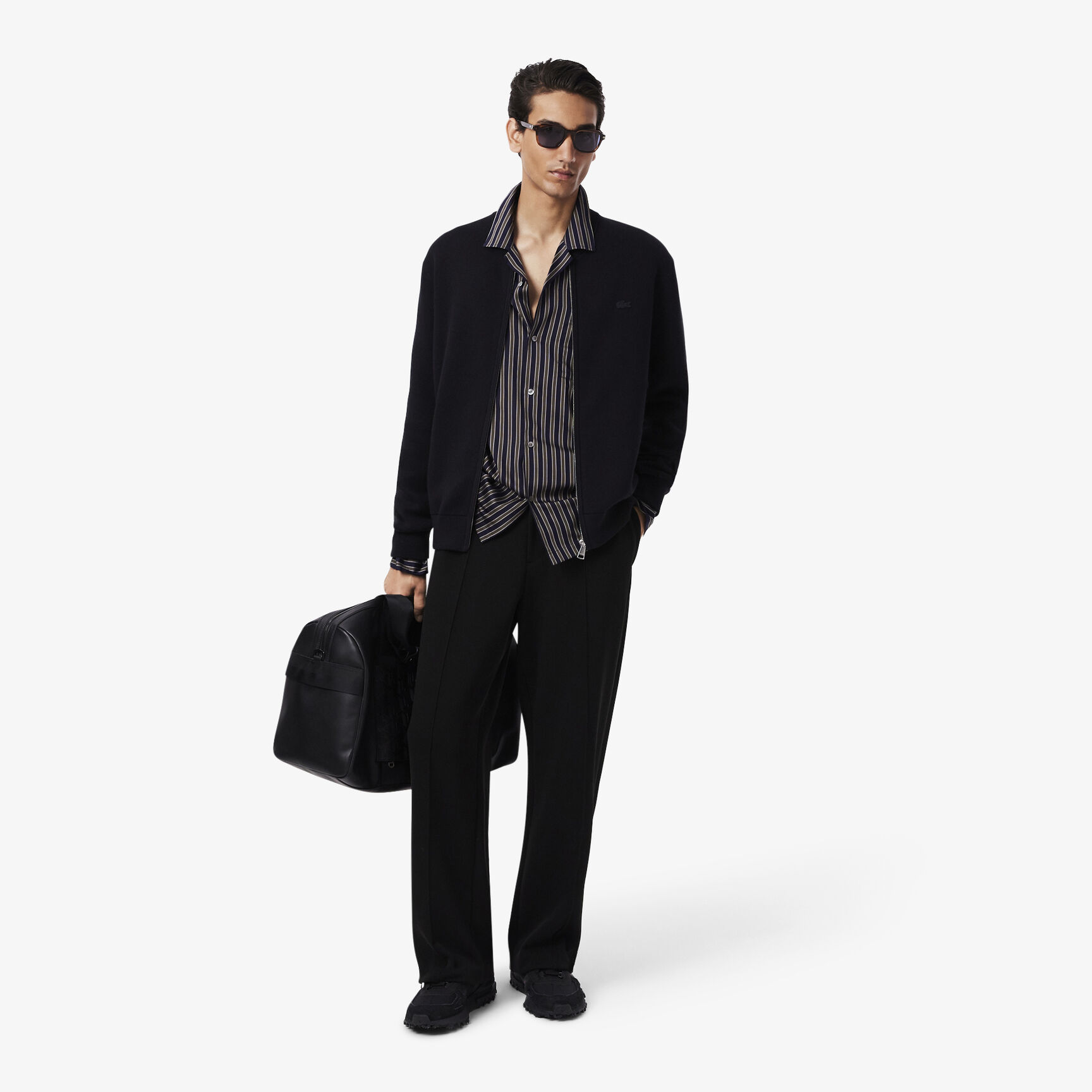 Cotton and Wool Knit Bomber Jacket Cotton and Wool Knit Bomber Jacket