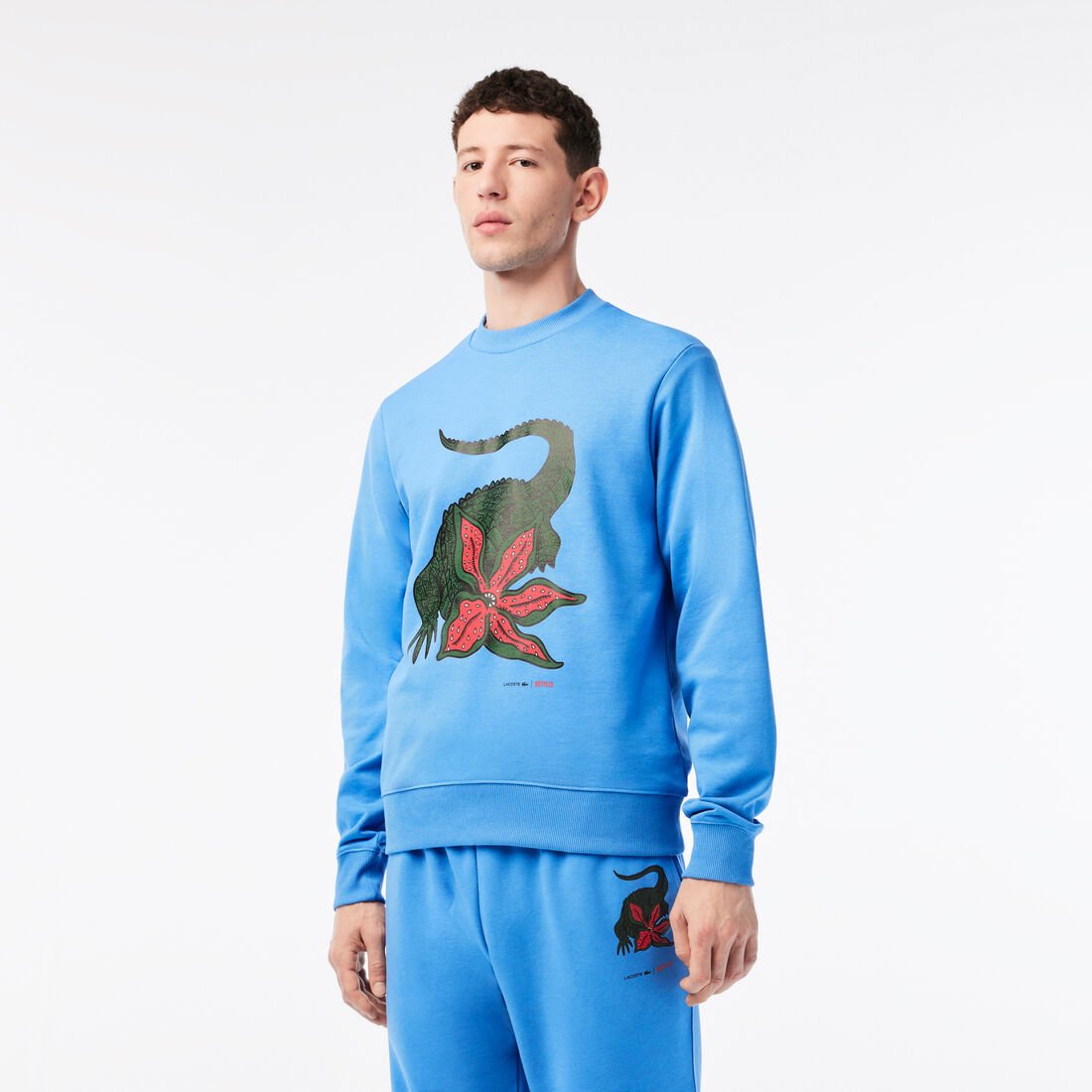 Men’s Lacoste x Netflix Organic Cotton Print Sweatshirt