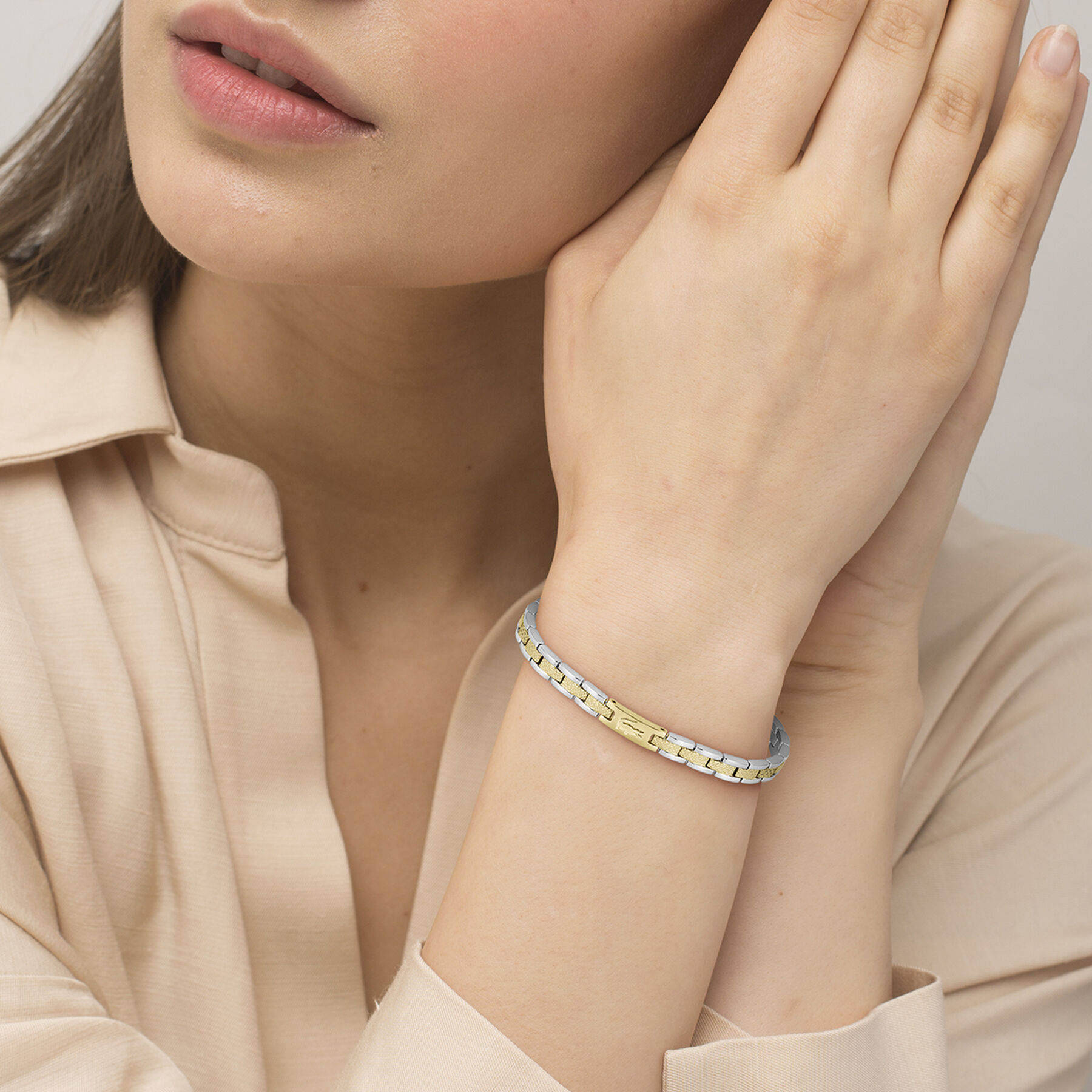 lacoste two tone metropole bracelet