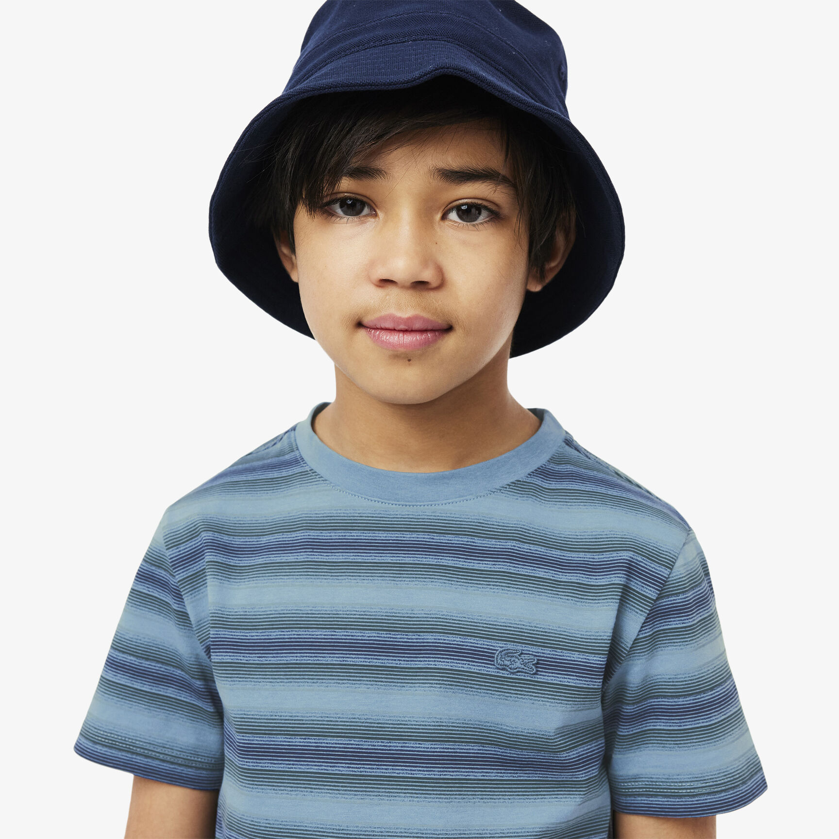 تي شيرت قطني بطبعة مخططة تي شيرت قطني بطبعة مخططة