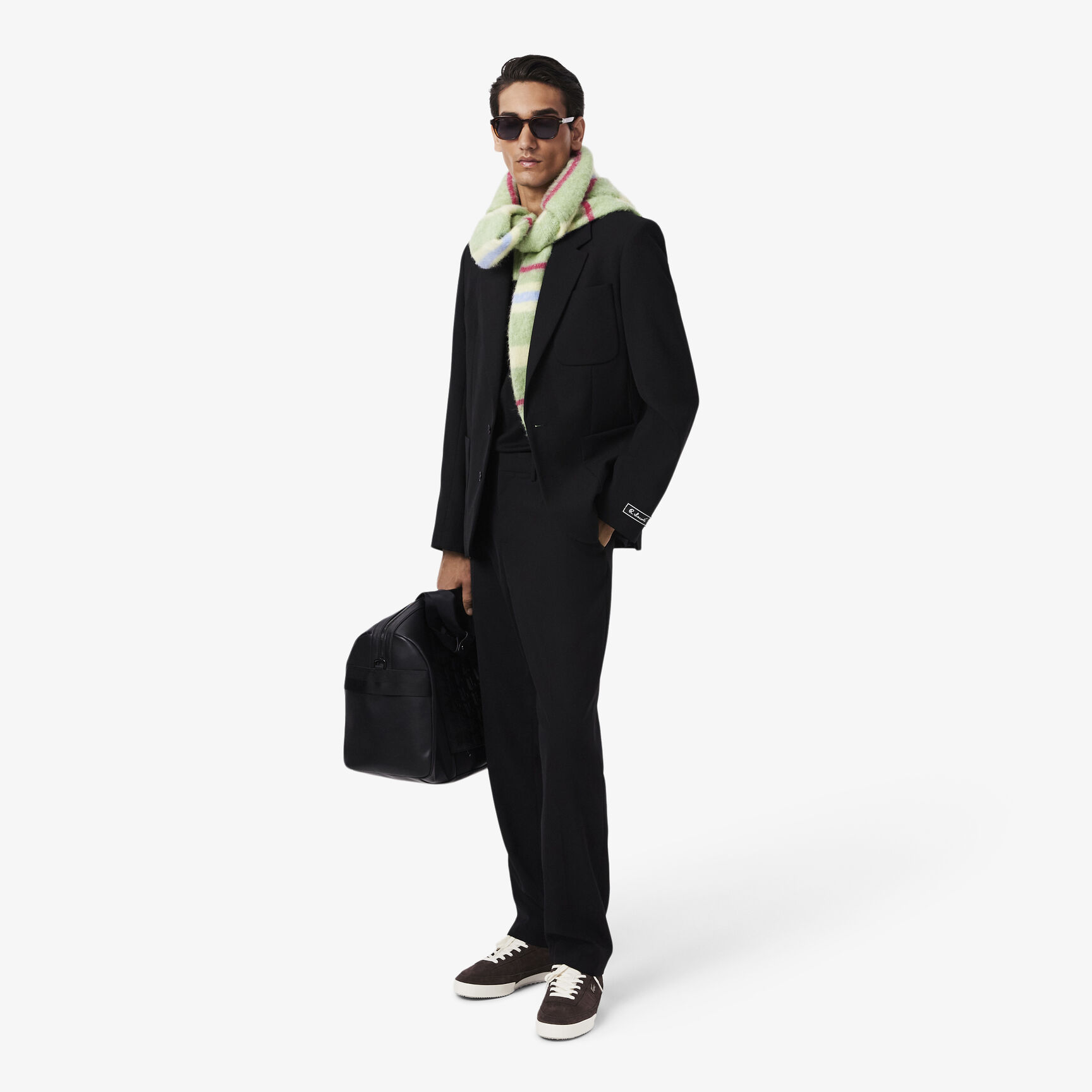 تي شيرت قطني بنقشة جلد التمساح الماسي