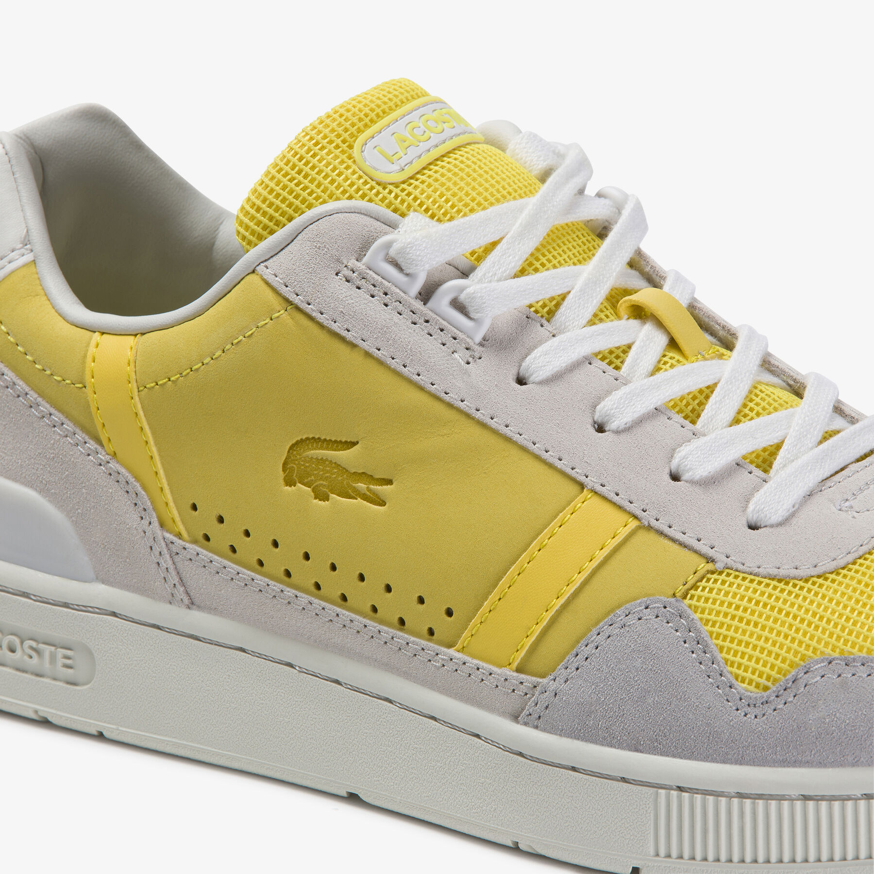 lacoste men s t clip suede sneakers