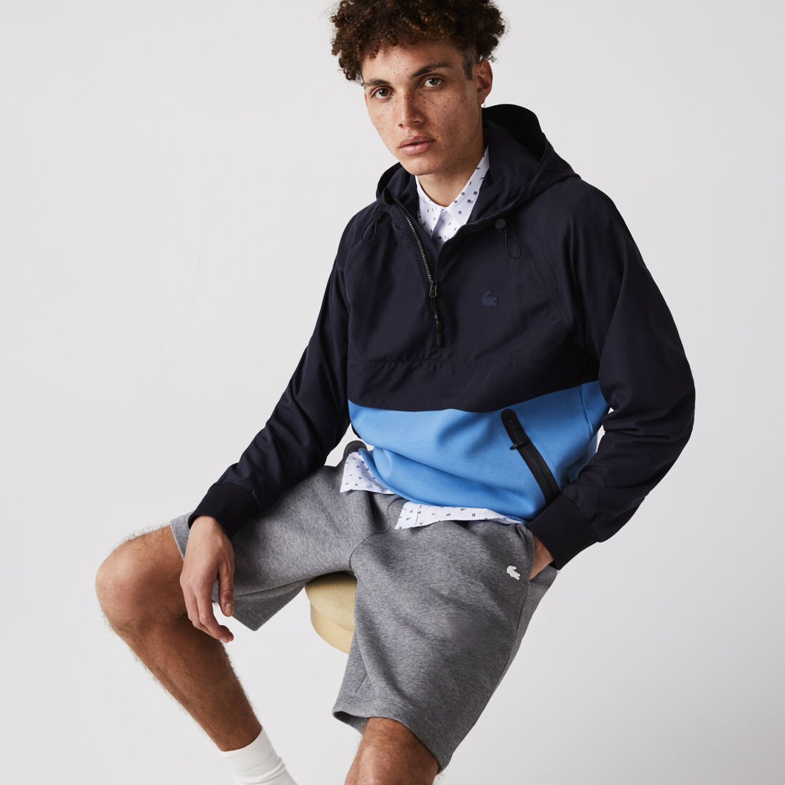 Men’s Bimaterial Pullover Jacket
