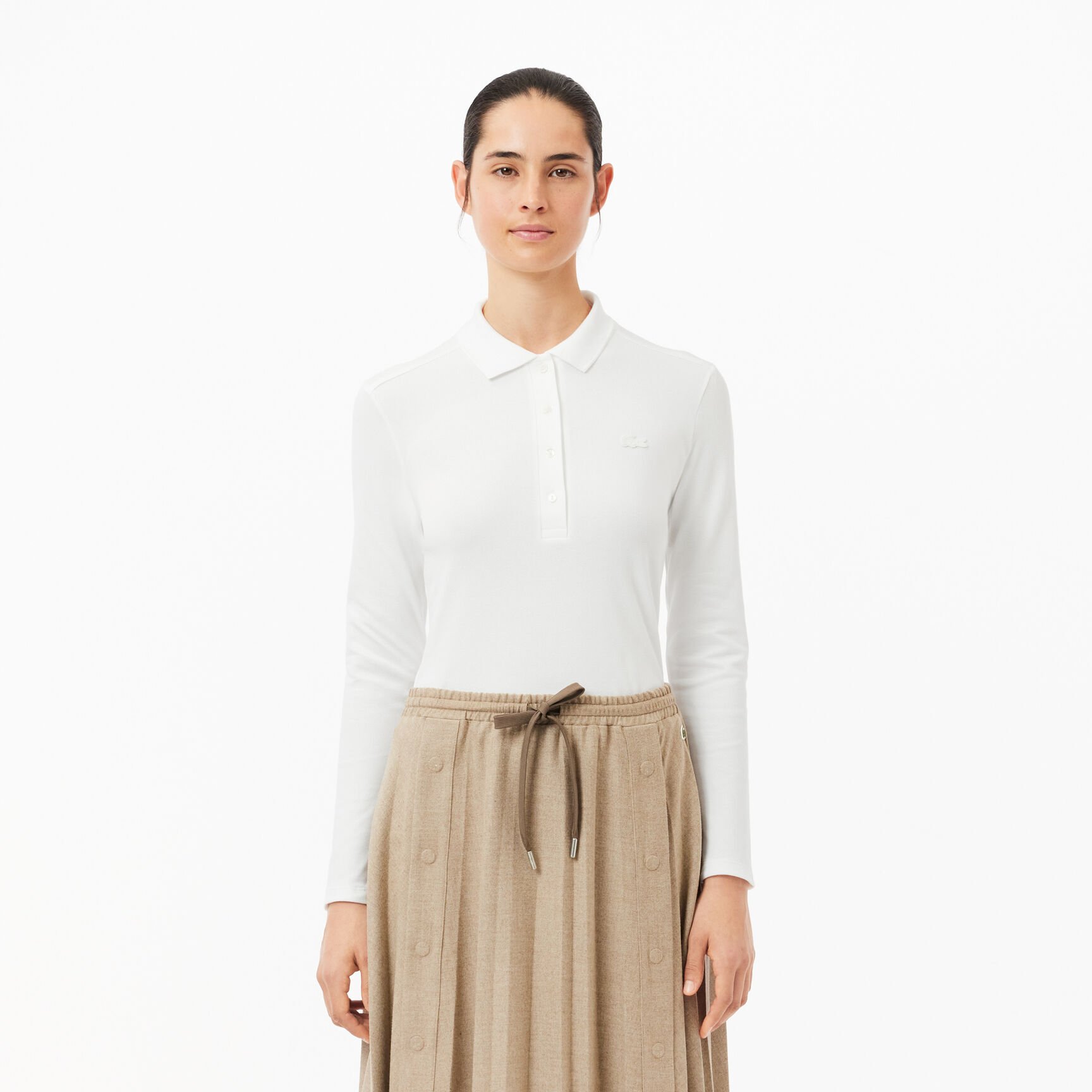 Women's Slim fit Stretch Pique Lacoste Polo Shirt Women's Slim fit Stretch Pique Lacoste Polo Shirt