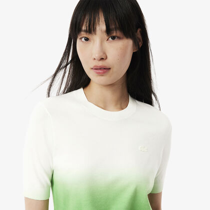 Short Sleeved Ombre Effect Sweater