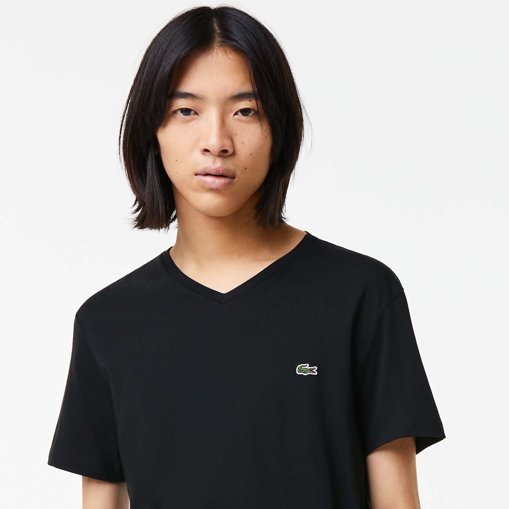 Men's V-neck Pima Cotton Jersey T-shirt Men's V-neck Pima Cotton Jersey T-shirt