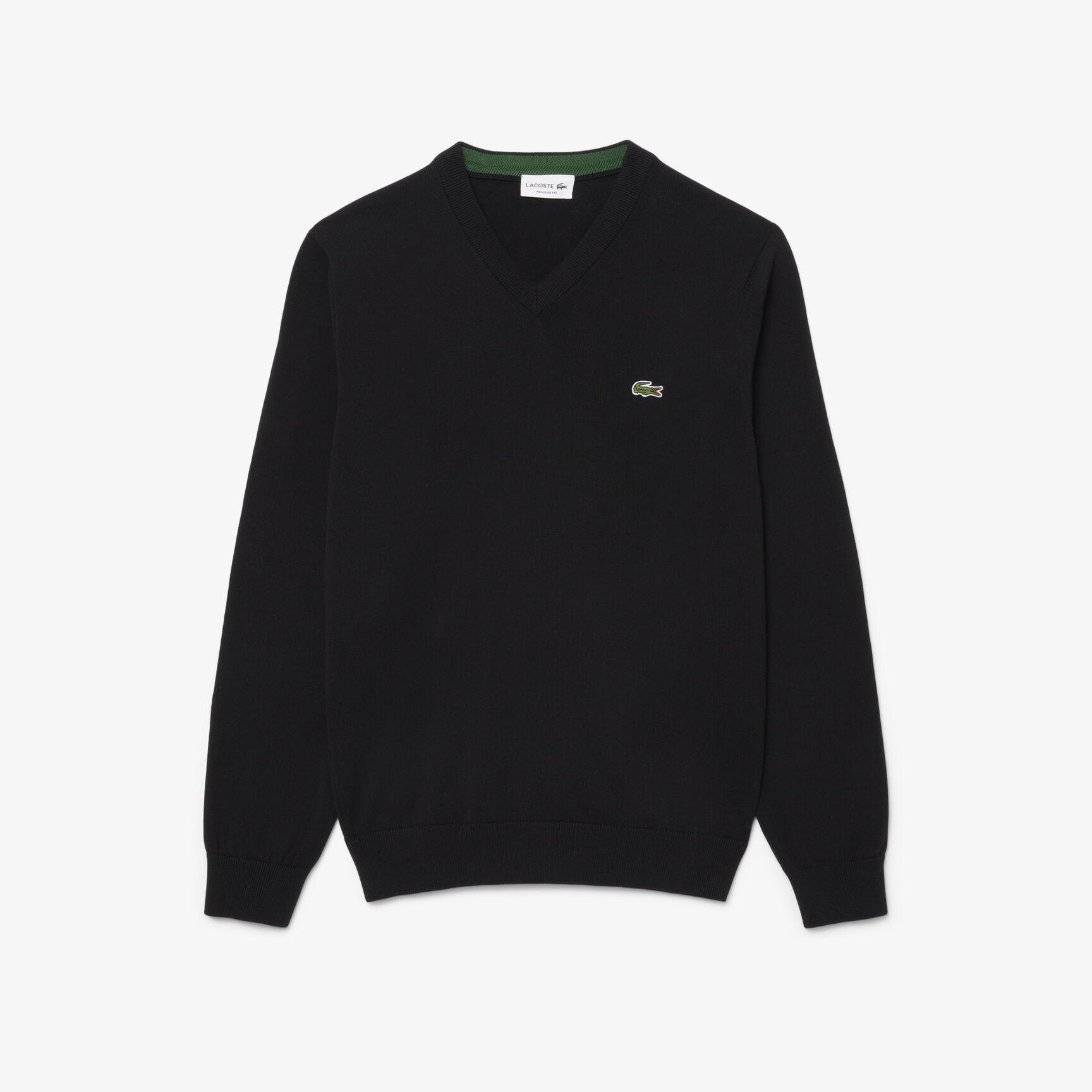 Monochrome Cotton V-neck Sweater