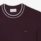 lacoste stretch pique stripe collar t shirt