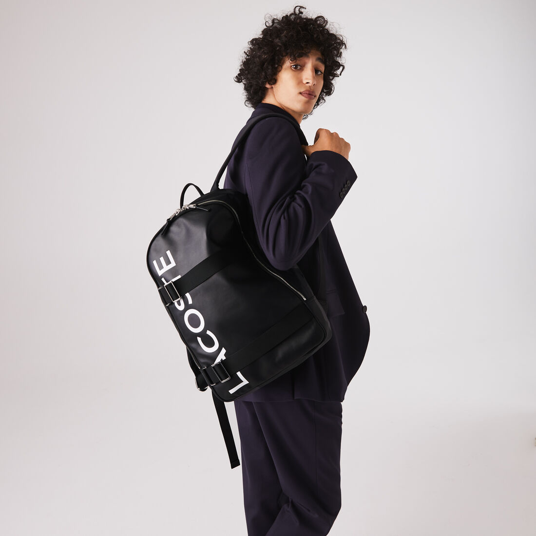 Men's L.12.12 Branded And Strap Backpack