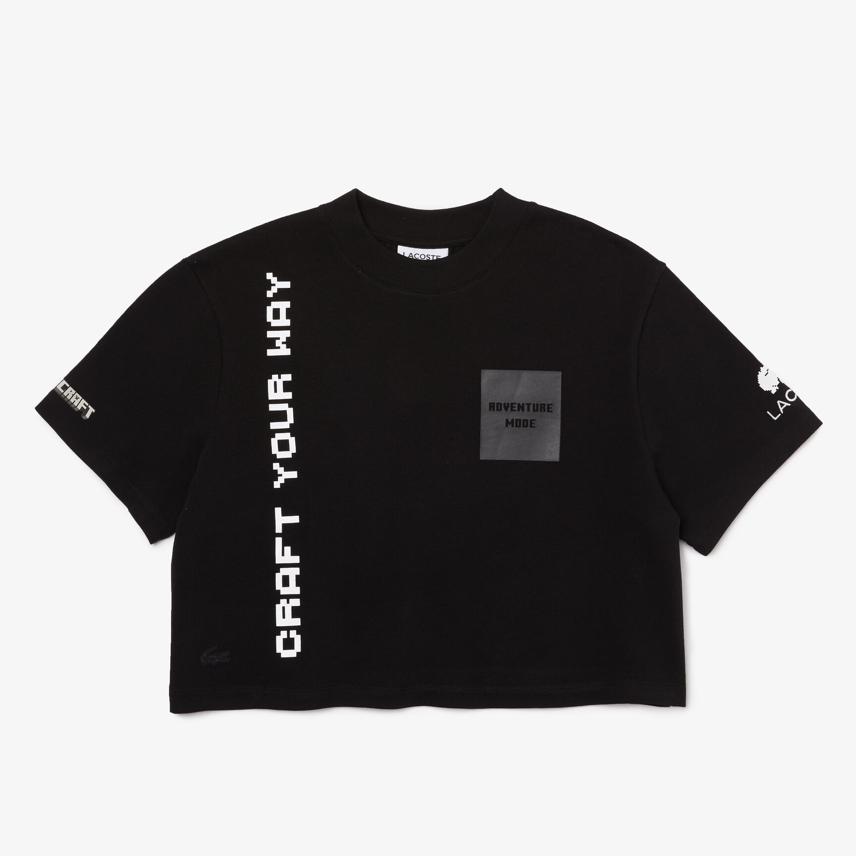 تيشيرت قطن عضوي قصير للنساء مجموعة Lacoste L!VE x Minecraft تيشيرت قطن عضوي قصير للنساء مجموعة Lacoste L!VE x Minecraft