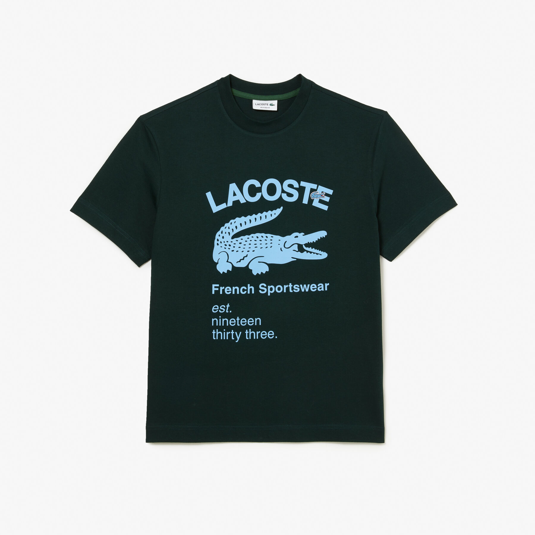 men s lacoste relaxed fit crocodile t shirt