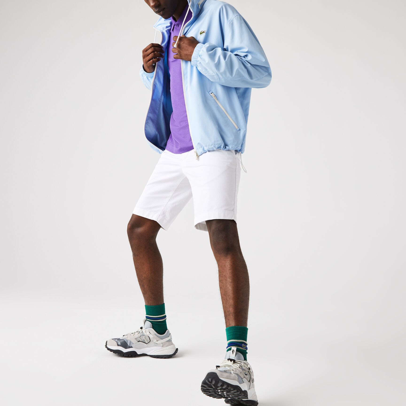 شورت بيرمودا من الجبردين المرن بقصة ضيقة للرجال