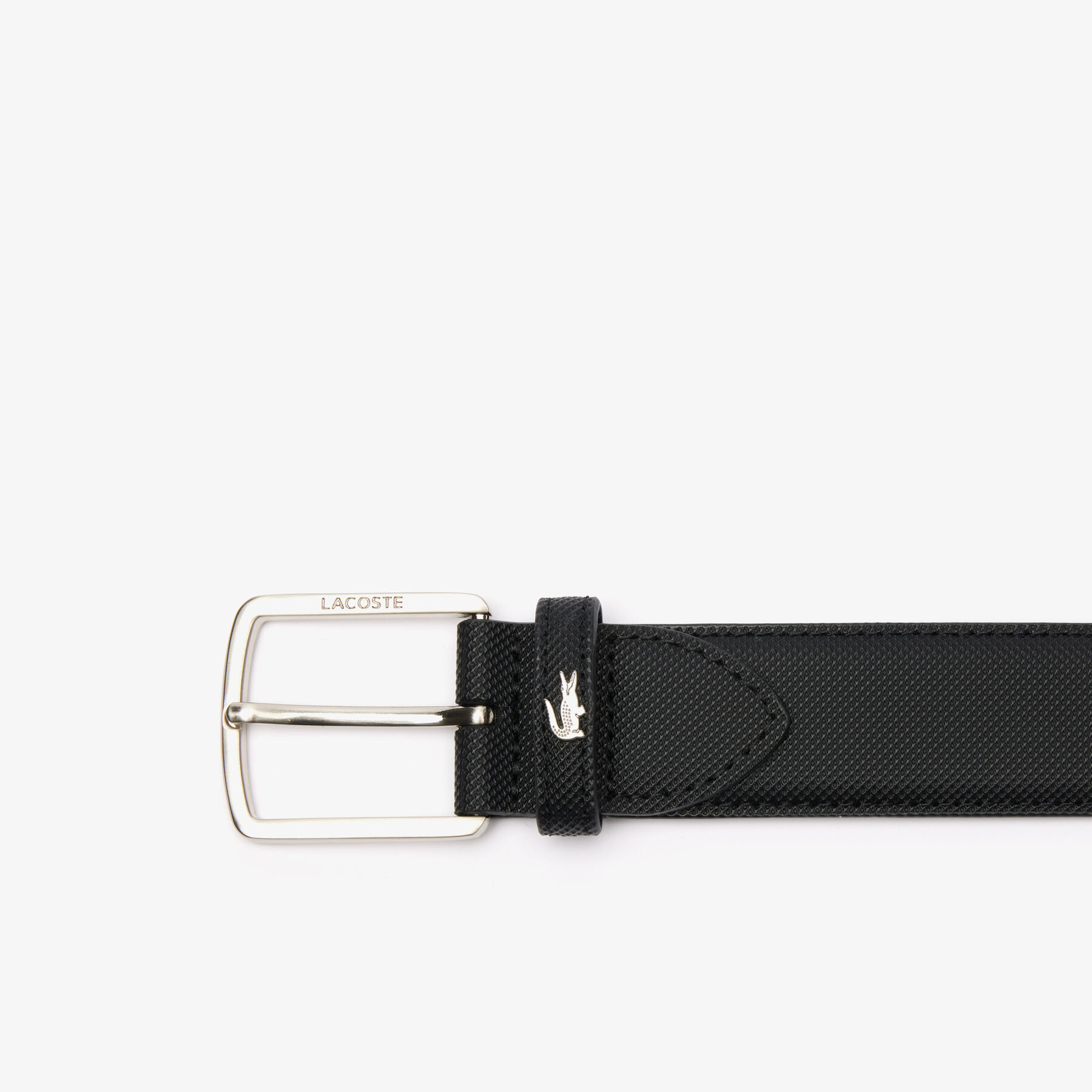 lacoste men s classic pique effect canvas belt