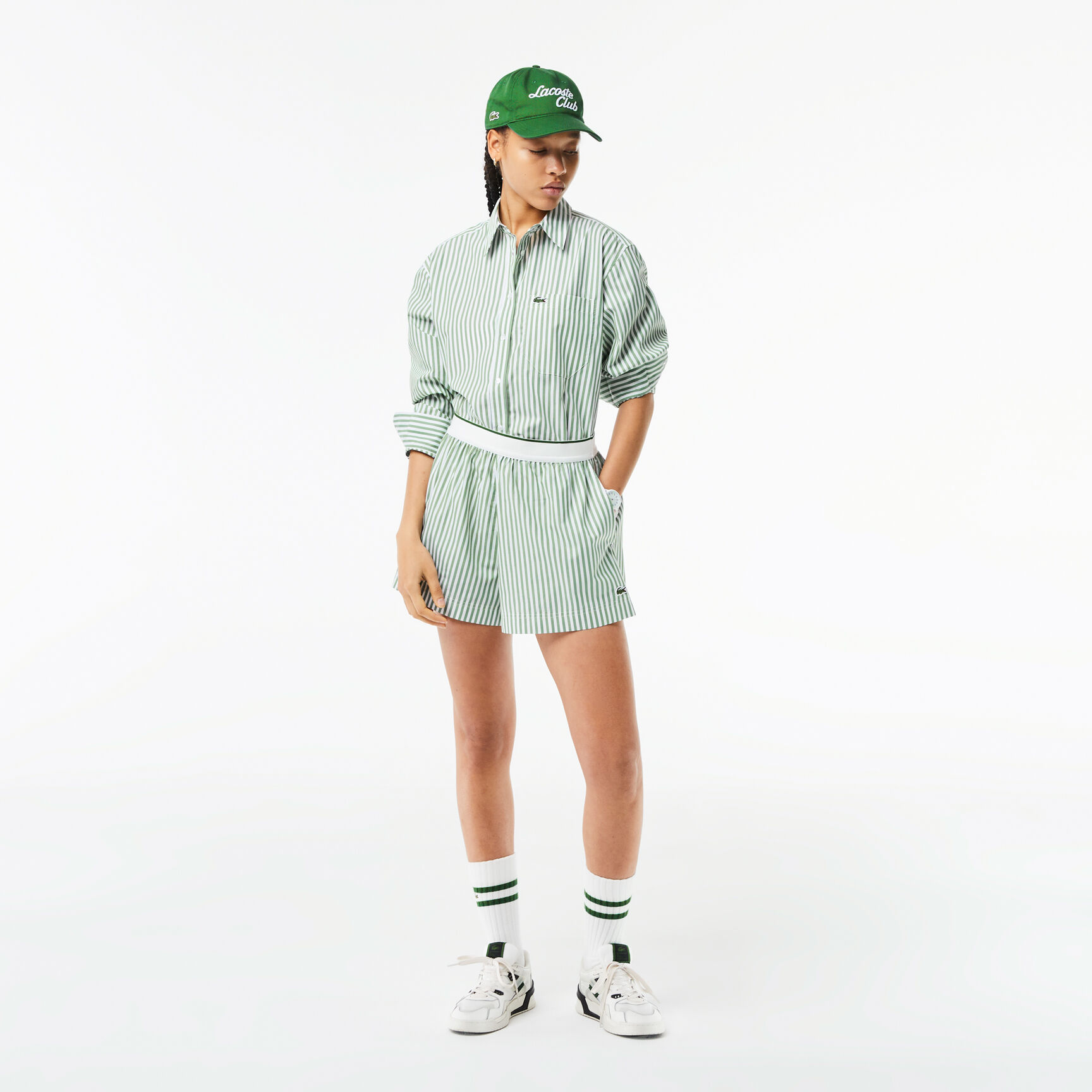 Women's Lacoste Striped Cotton Poplin Shirt