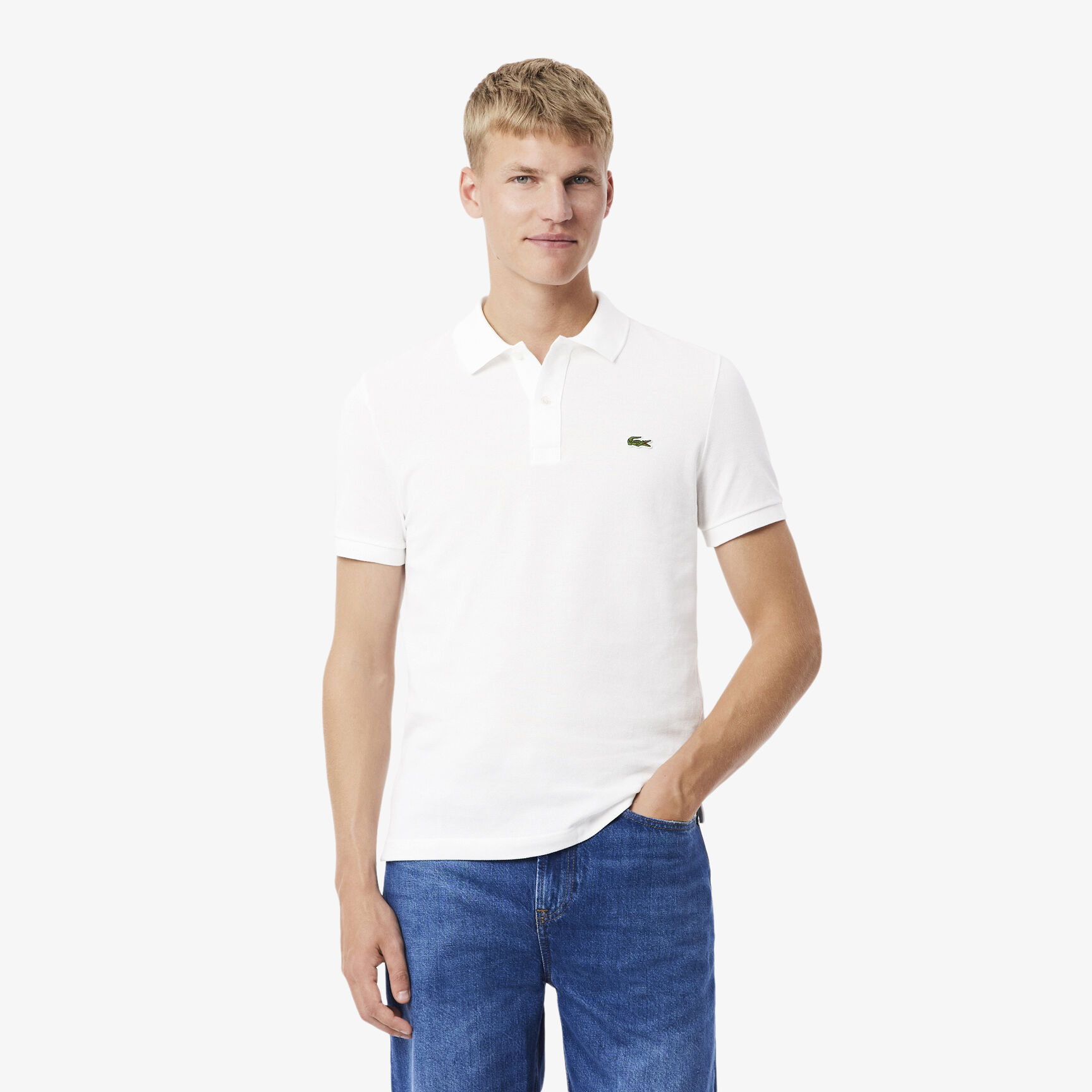 قميص بولو بيكيه بقصة ضيقة L.12.12 قميص بولو بيكيه بقصة ضيقة L.12.12